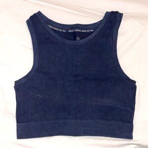 Offline by Aerie Navy Ribbed Sports Bra/Tank!
